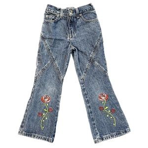 Sonoma Jeans Rose Patchwork Flared Denim Jeans Size 6